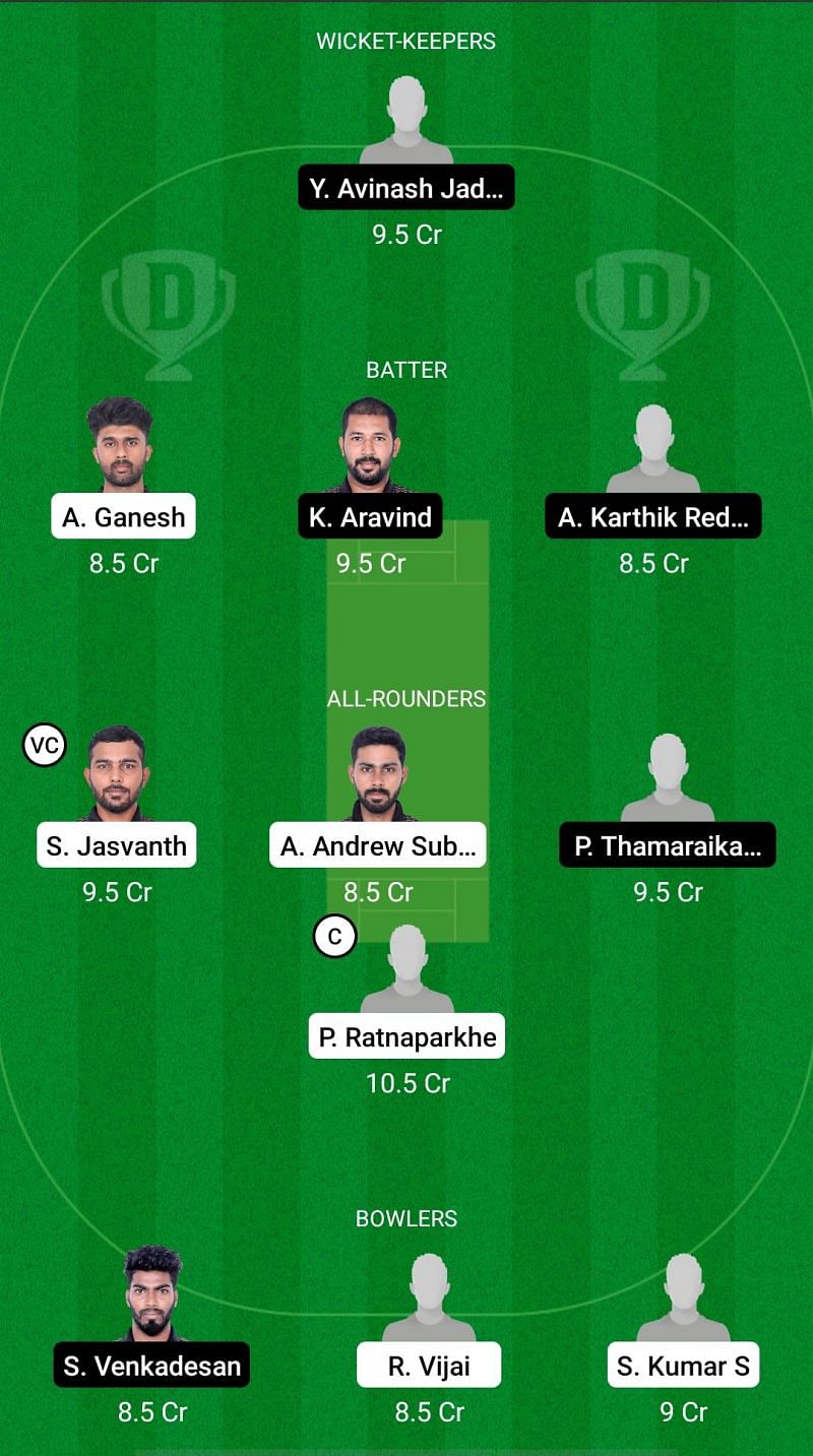 TIG vs TUS Dream11 Prediction - Pondicherry T20