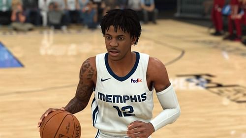 Ja Morant of the Memphis Grizzlies as seen in NBA 2K20 [Source: VGR]