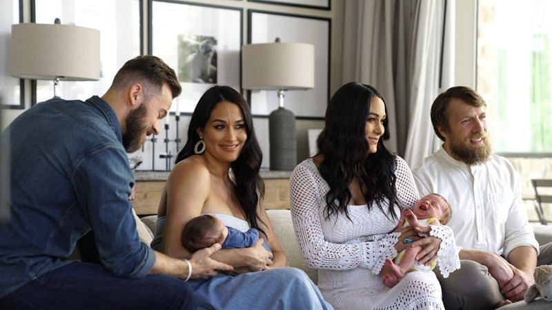 Nikki and Brie Bella introduce their new babies born a day apart