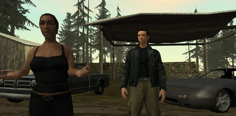 Catalina & Claude, in GTA San Andreas (Image via Rockstar Games)