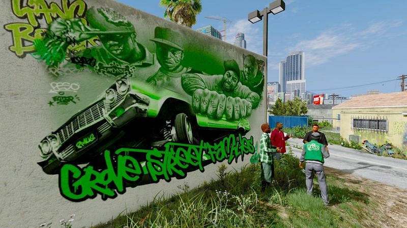 Grove Street Families are here to stay in the GTA series (Image via CuteWallpaper.org)