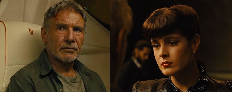 Legendary actor Harrison Ford and a CGI Sean Young in Blade Runner 2049 (2017). (Image via: Warner Bros. Pictures)