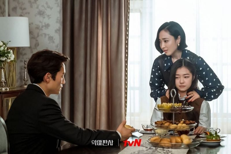 A still of Yo-han, Sun-ah, and Elijah in The Devil Judge Episode 13 (Image via tvN/Instagram)