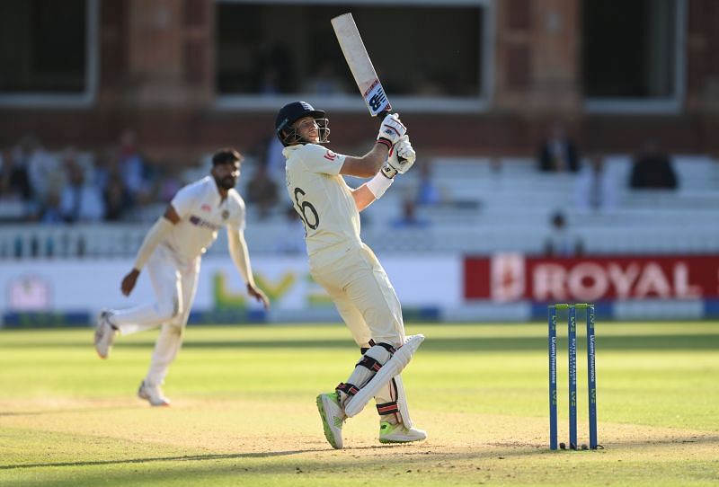 Joe Root reverse-sweeped Mohammed Siraj for a boundary