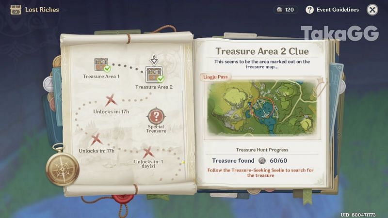 Ulman&#039;s Treasure Book in the first Lost Riches event (image via taka gg)