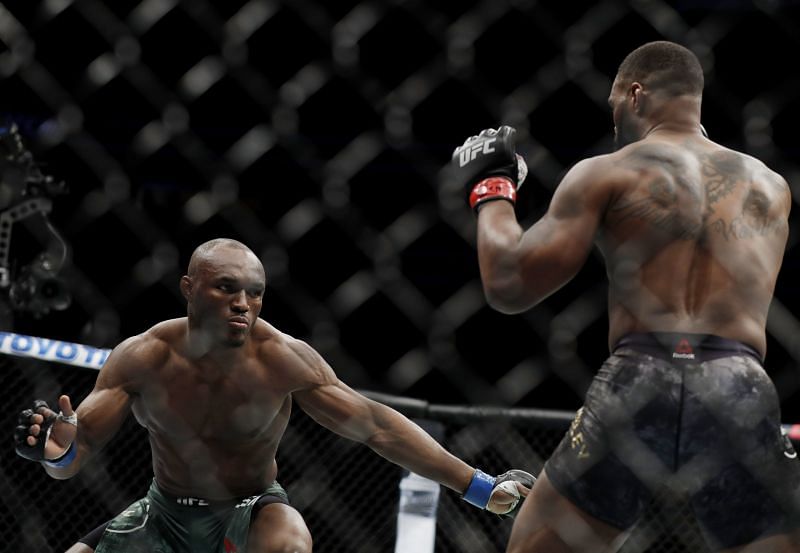 UFC 235: Kamaru Usman squares up against Tyron Woodley