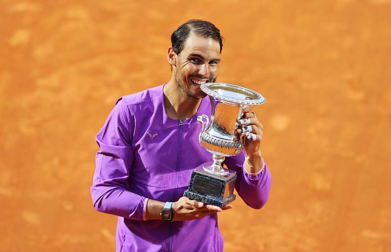 Rafael Nadal, with his 2021 Italian Open title
