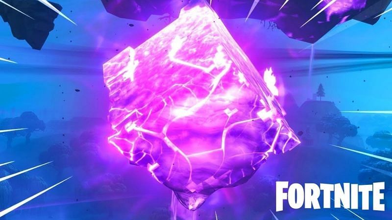 Kevin the Cube explosion in Fortnite in Chapter 1 (Image via Epic Games)