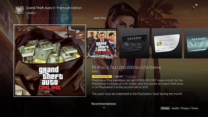 GTA Online players with a PS Plus membership (Image via PlayStation)