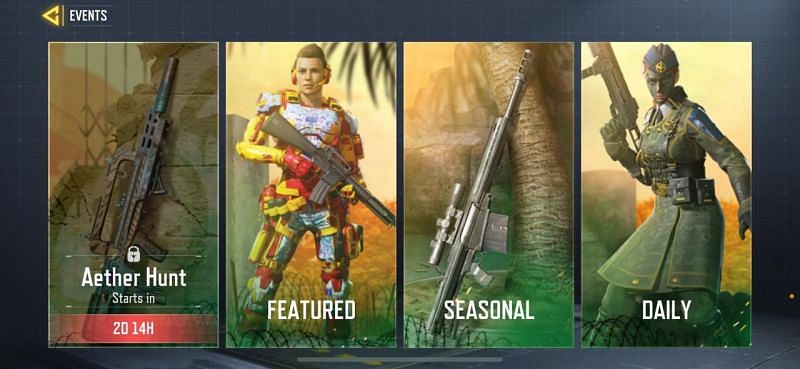 Seasonal and featured events have a lot of free rewards (Image via COD Mobile)