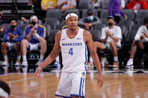 Moses Moody with the Golden State Warriors