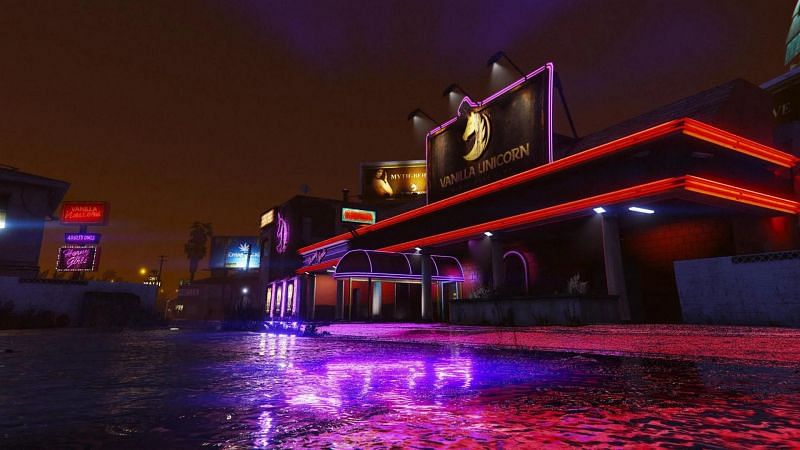 Vanilla Unicorn, a club in GTA 5, Image via Rockstar Games