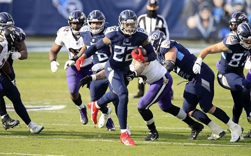 Derrick Henry - Wild Card Round - Baltimore Ravens v Tennessee Titans