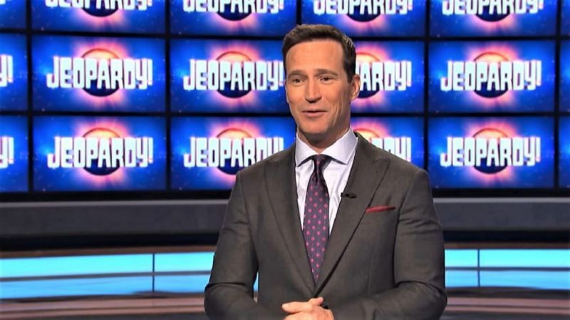 Executive producer Mike Richards as the host of Jeopardy! (Image via TV Insider)