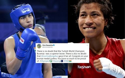 Indian pugilist Lovlina Borgohain wins bronze [Image Credits: BAI media,/Twitter, SAI]