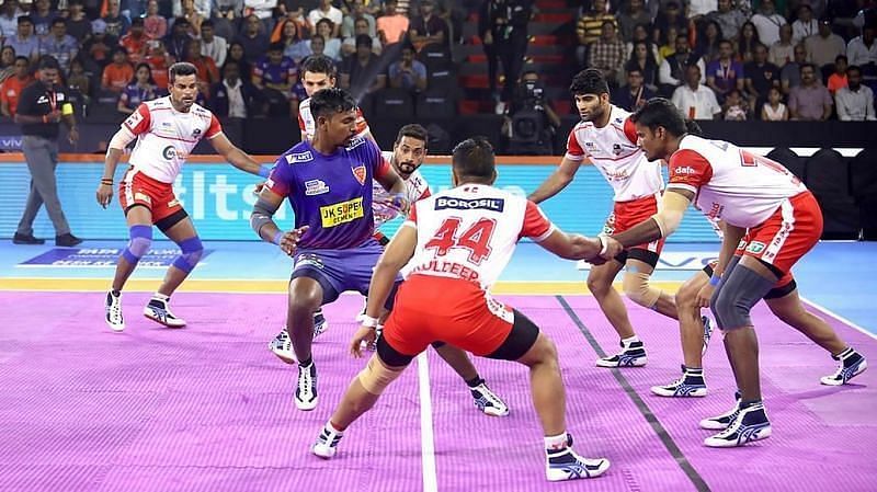 Chandran Ranjith was a solid presence in the Dabang Delhi attack (Image - PKL)