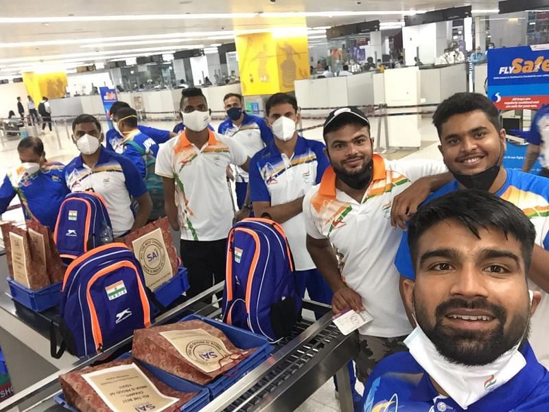Indian athletics contingent set to leave for Tokyo [Image Credits: SAI/Twitter]