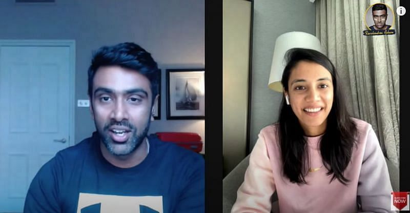 स्मृति मंधाना ने रविचंद्रन अश्विन से उनके यू-ट्यूब चैनल पर बातचीत की