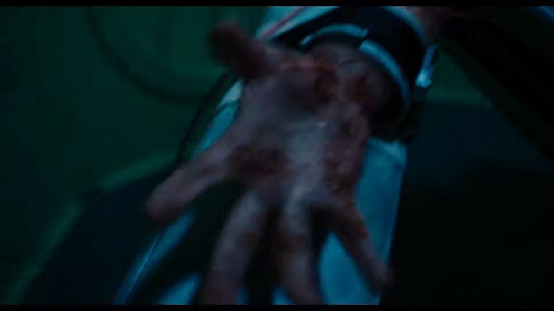 Cletus&#039; hand in the trailer. (Image via: Sony Pictures Entertainment)