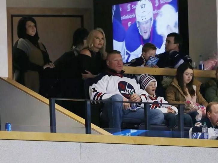 Sable and Brock at a Jets game in early 2017