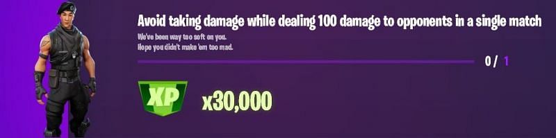 Avoid taking damage while dealing 100 damage to opponents in a single match (Image via XTigerHyperX)