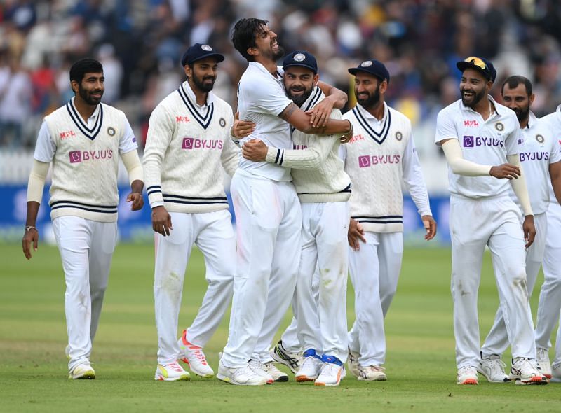 Virat Kohli celebrates a wicket with teammates. Pic: Getty Images