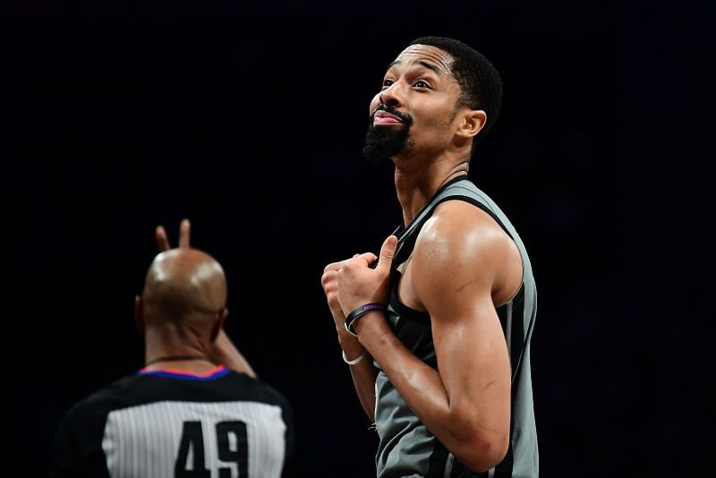  Spencer Dinwiddie during Atlanta Hawks v Brooklyn Nets