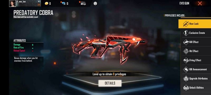 Predatory Cobra (Image via Garena Free Fire)