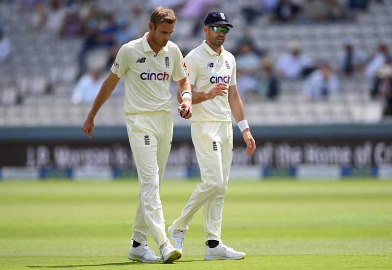 Stuart Broad (left) and James Anderson. Pic: Getty Images
