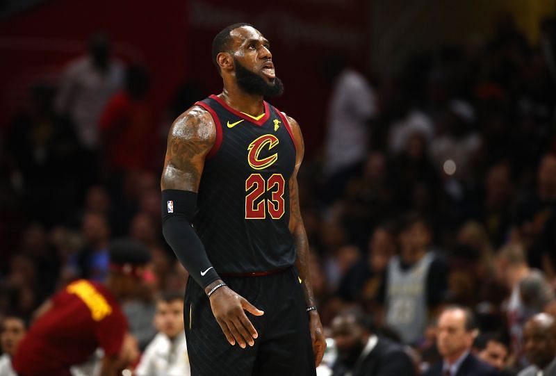 LeBron James with the Cleveland Cavaliers in 2018.