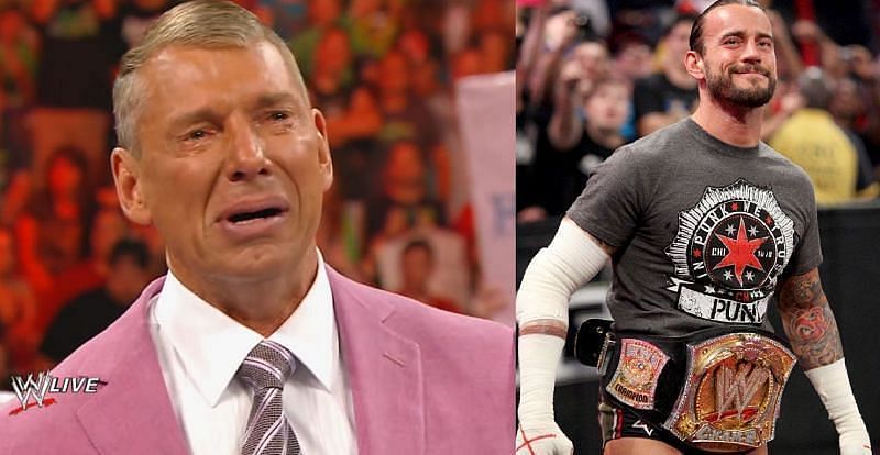 Vince McMahon(left) &amp; CM Punk(right)