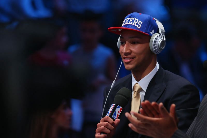 Ben Simmons is interviewed after being drafted first overall by the Philadelphia 76ers