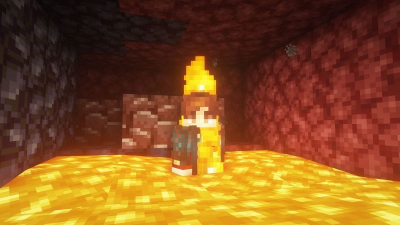 Avoid lava (Image via Minecraft)