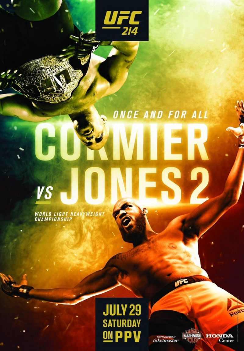 UFC 214: Cormier vs. Jones official poster [Image Courtesy: @ufc on Twitter]