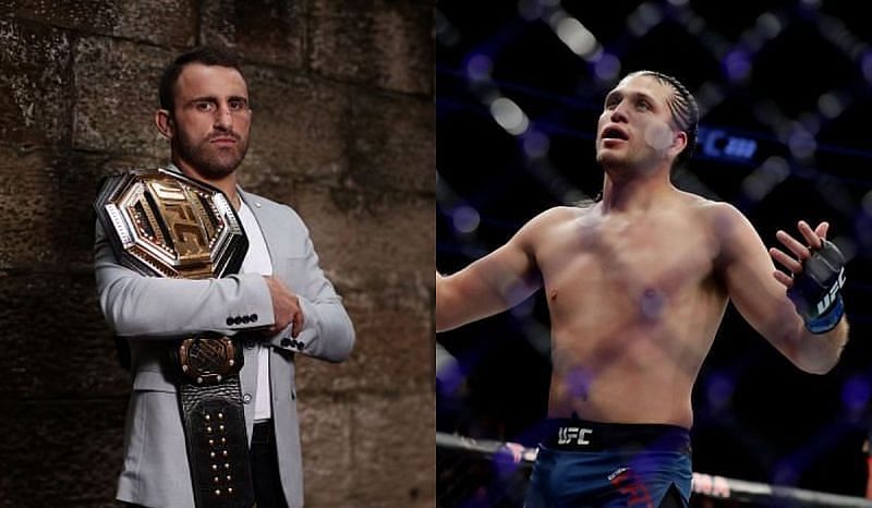 Alexander Volkanovski (left); Brian Ortega (right).