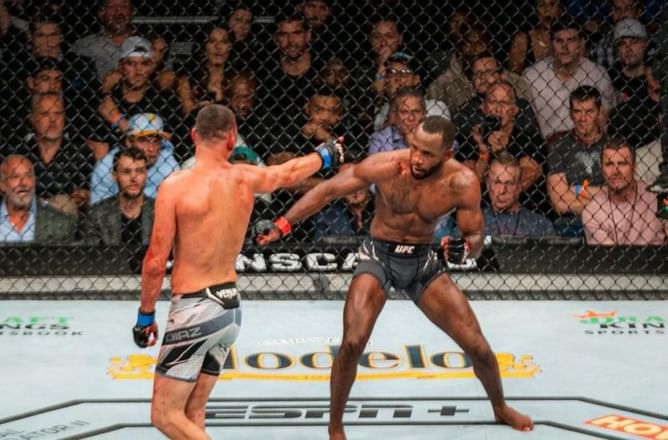 Watch: Nick Diaz's reaction to his brother Nate stunning Leon Edwards in the final round of their UFC 263 clash