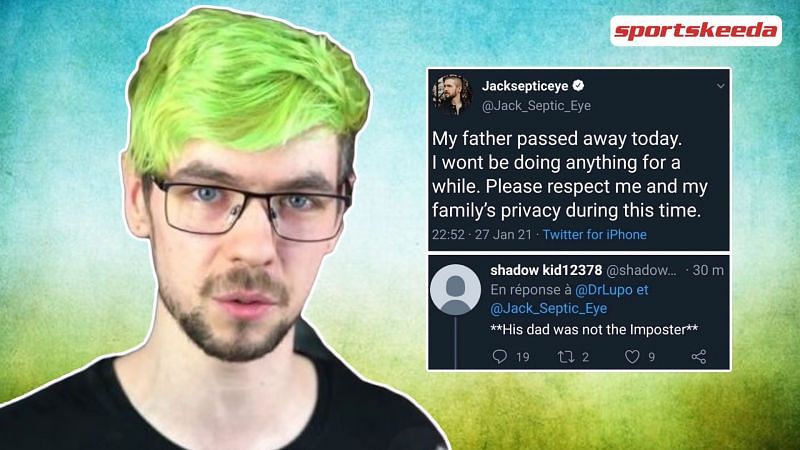 Trolls continue to make fun of Jacksepticeye&#039;s father demise (Image via Sportskeeda)