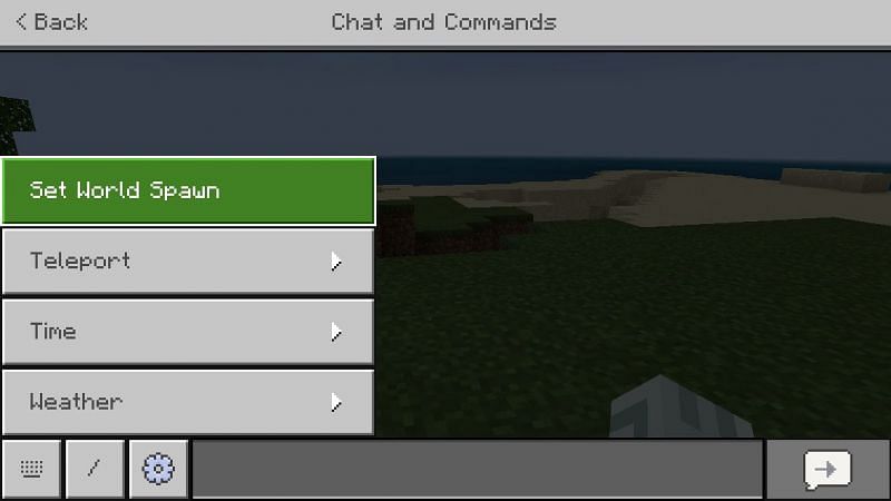 The command menu. Image via Minecraft