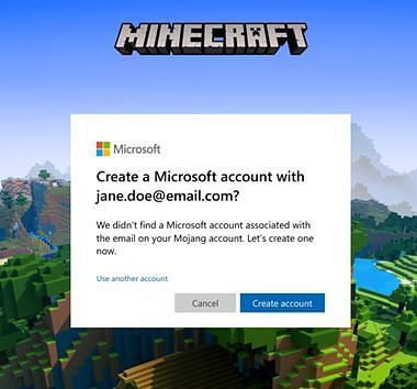 Players who do not have a Microsoft account will need to make one (Image via minecraft.net)