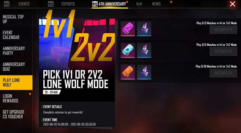 Lone Wolf is the latest mode added to Free Fire (Image via Free Fire)