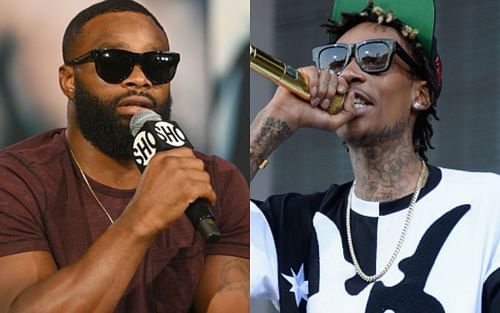 Tyron Woodley (left); Wiz Khalifa (right)