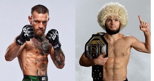 Conor McGregor (left), Khabib Nurmagomedov (right) [Credits: @TheNotoriousMMA via Twitter, @khabib_nurmagomedov via Instagram]