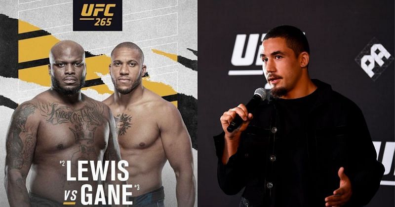 Derrick Lewis vs. Ciryl Gane poster (left), Robert Whittaker (right) [Left Image Courtesy: @ciryl_gane on Instagram]