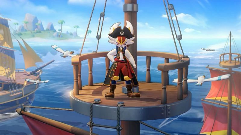 Cinderace&#039;s Holowear outfit resembles a pirate (Image via TiMi Studios)
