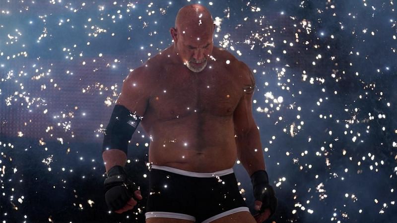 Goldberg making his entrance at SummerSlam 2019