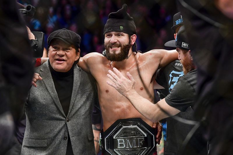 Jorge &#039;Gamebred&#039; Masvidal poses with his &#039;BMF&#039; belt
