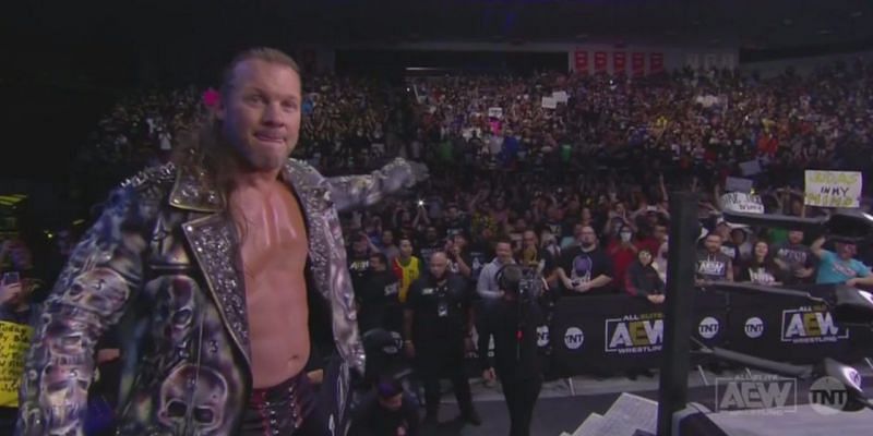 The crowd sang out Chris Jericho to the ring last night