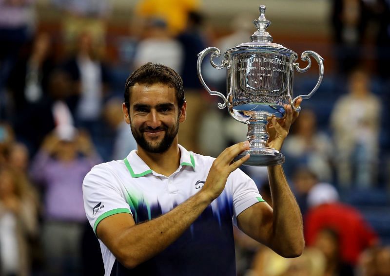 Marin Cilic with the 2014 US Open trophy