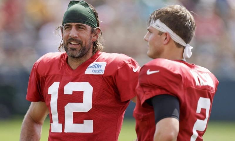 Aaron Rodgers and Zach Wilson enjoyed their time together during joint practices.