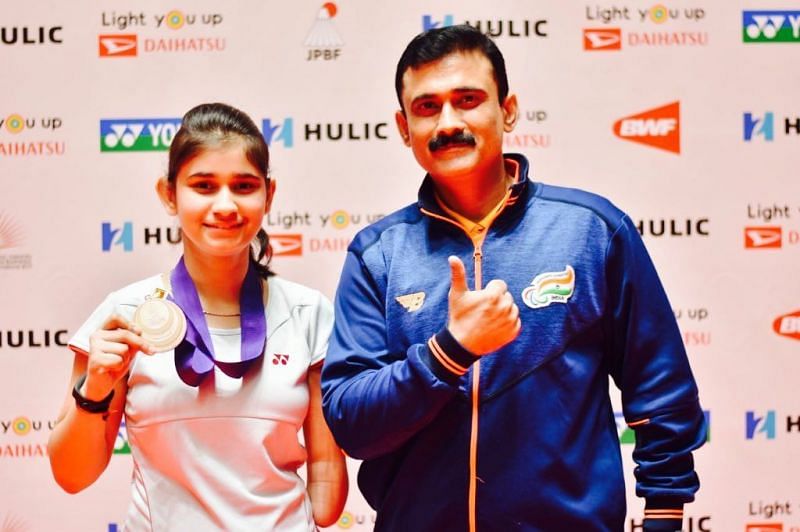 Kohli with her coach Gaurav Khanna (Credits: Palak Kohli Twitter)